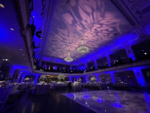 Wedding – Up lighting, ceiling patterns, dance floor wash